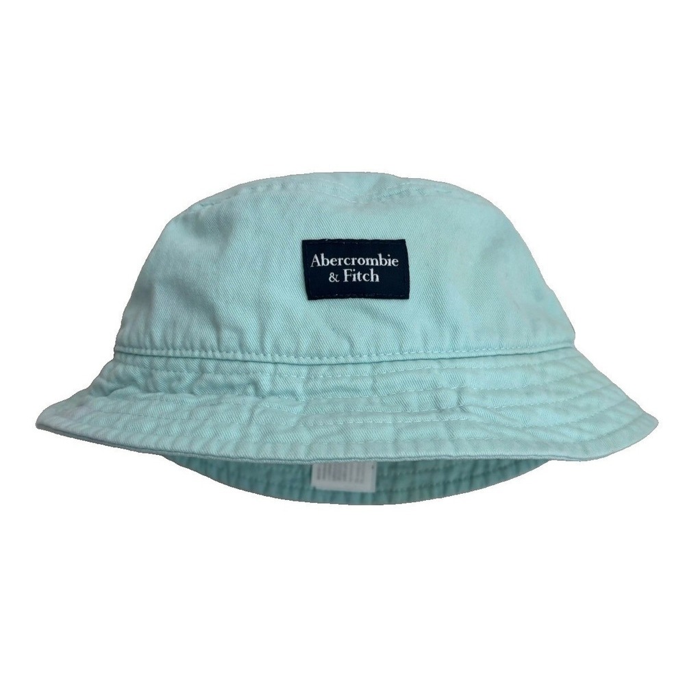 Abercrombie & Fitch Teal Blue Bucket Hat Cotton Summer Beach Vivid Festival Rave